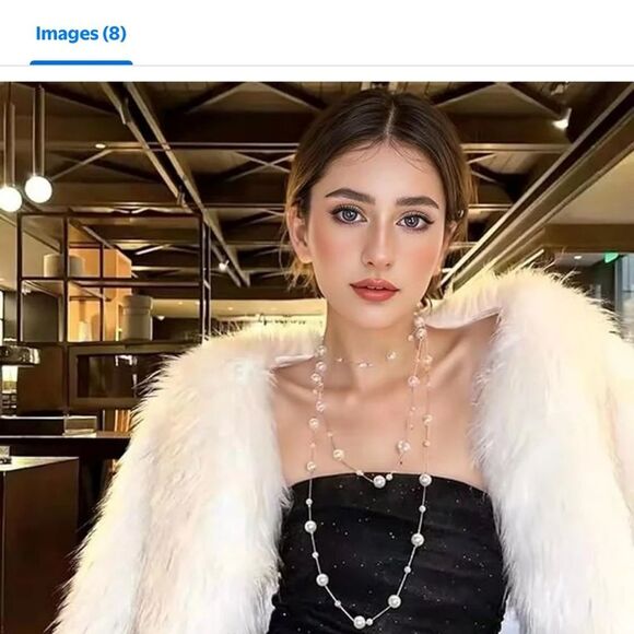 Pearl and 18K Gold Plated Multilayered and Single Necklace - Picture 7 of 10